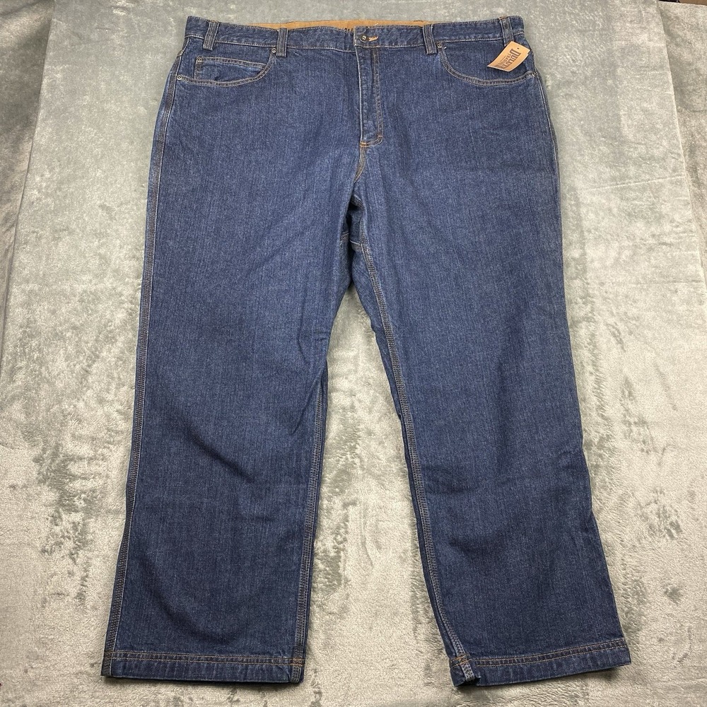 NWT Duluth Trading Jeans Mens Size 44x28‎ Blue Flex Ballroom Stretch Dark Denim